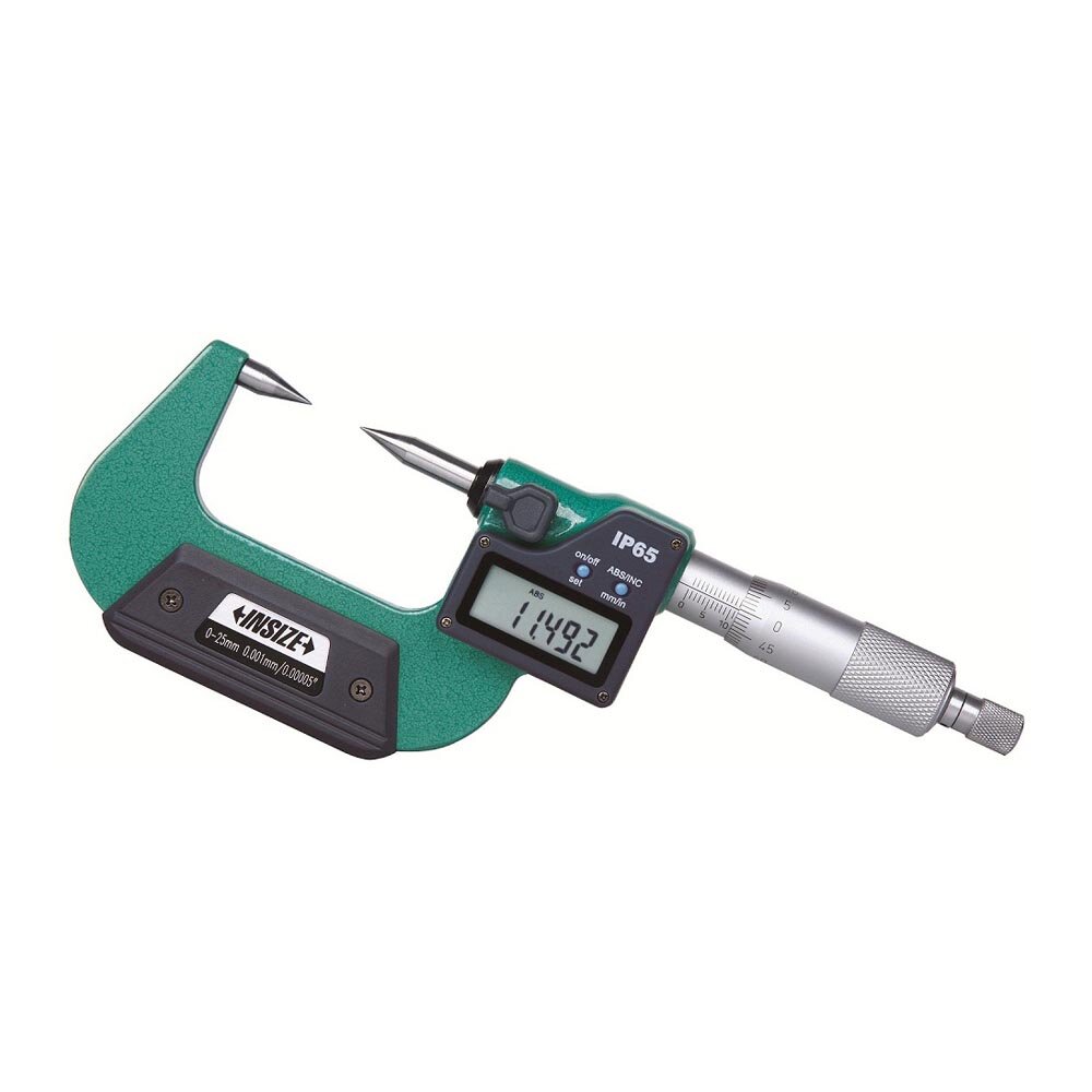 Digital Mikrometer / Bügelmessschraube mit Messspitzen - 0-25mm - Typ A