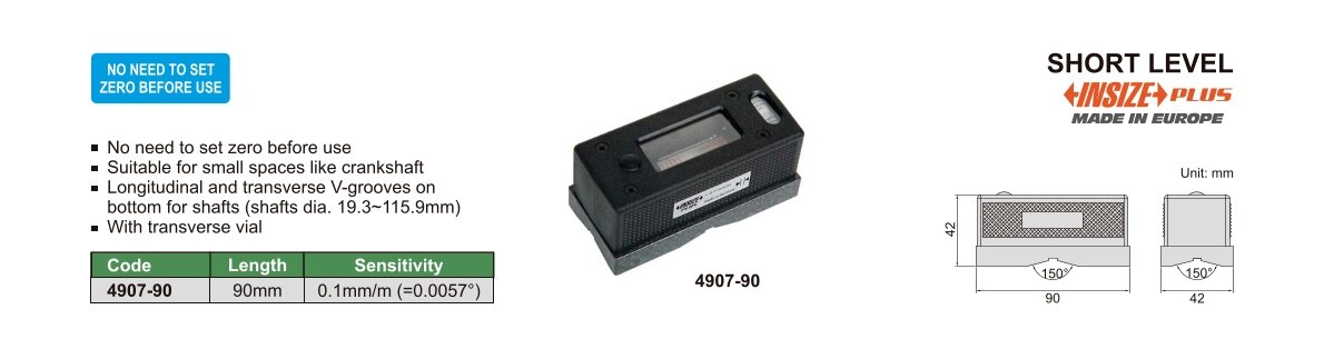 Kurbelzapfen-Richtwaage - 90mm
