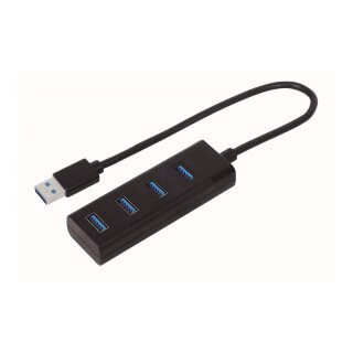 Daten-Hub, 4-kanalig - USB-Computer-Stecker - 0,2m