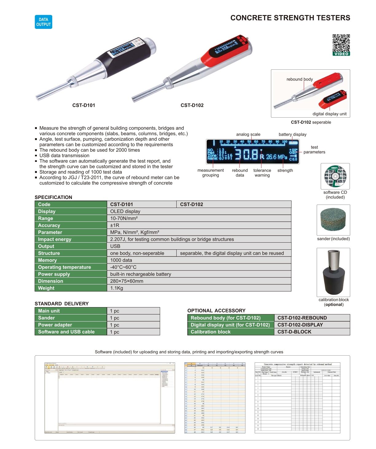 Digital Betonfestigkeits-Prüfgerät