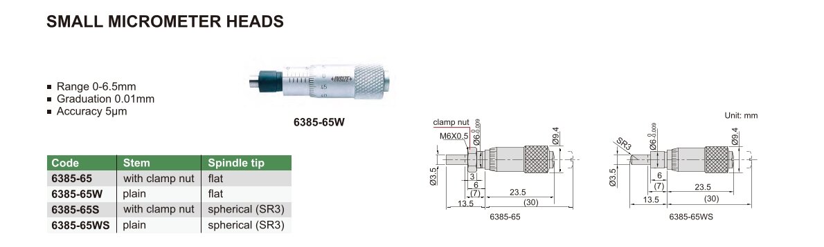 Einbaumikrometer / Einbaumessschraube, klein