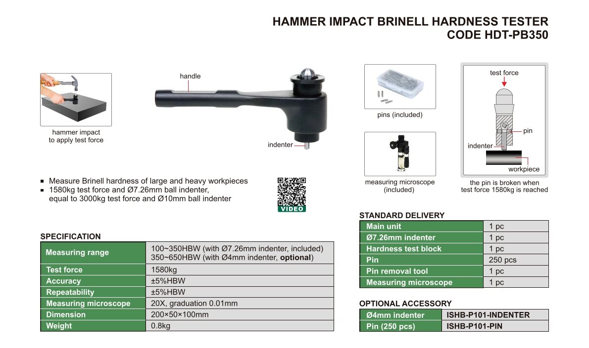 Hammer für Brinell Bolzen-Härteprüfer