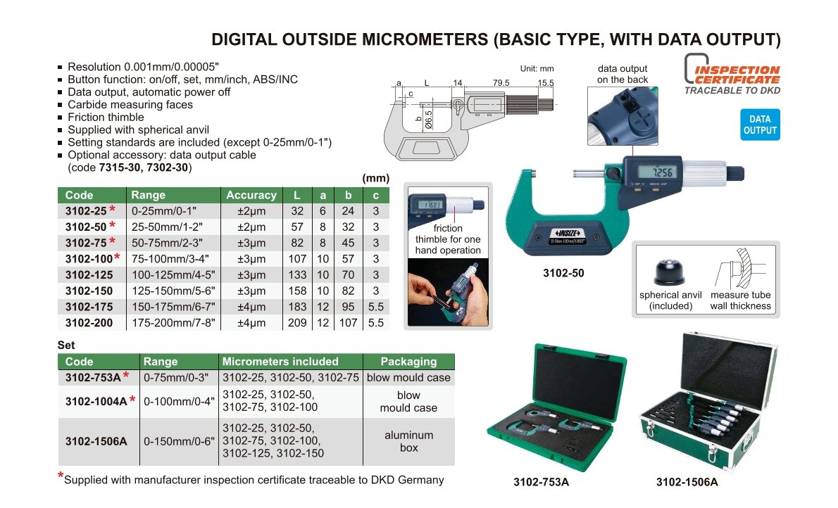 Digital Mikrometer / Bügelmessschraube (Standard)