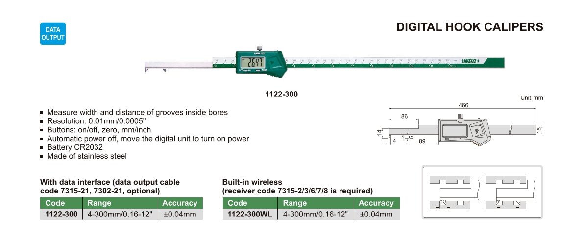 Digital Haken Messschieber