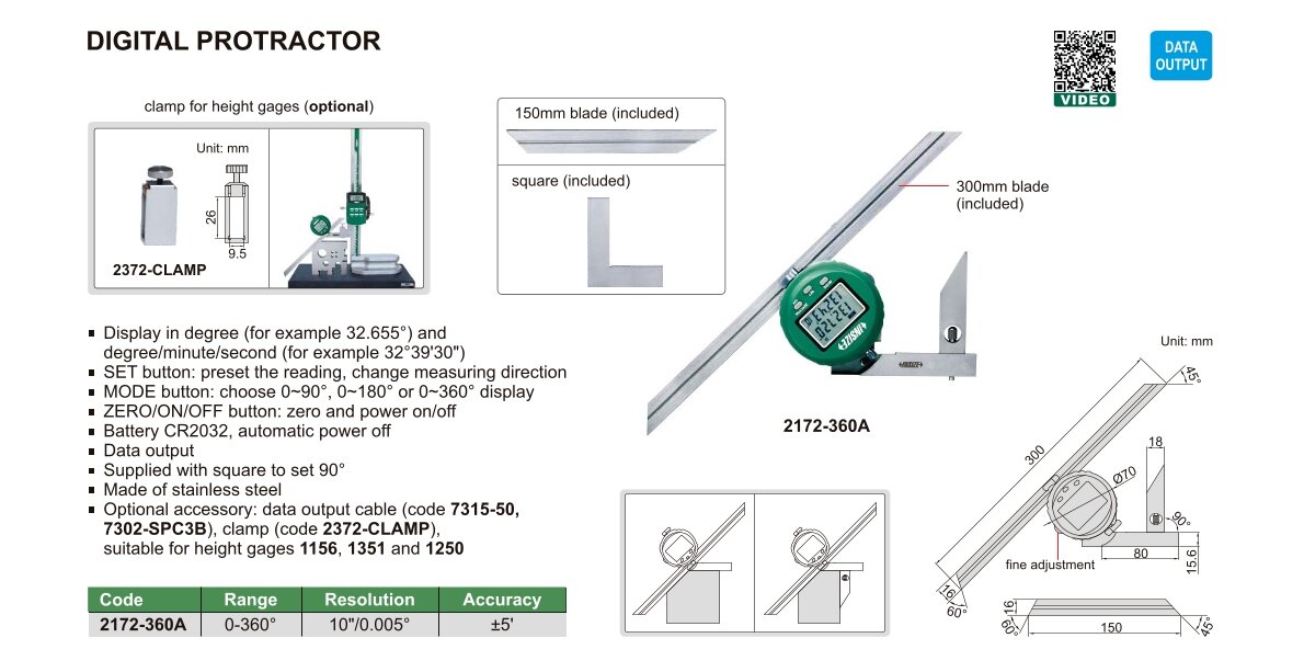 Digital Winkelmesser - 0-360°