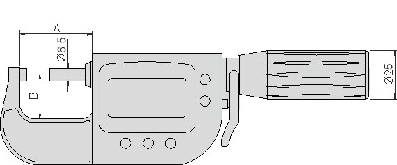 Hochpräzise Digital Bügelmessschraube / Rachenlehre