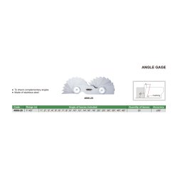 Winkellehre - 1&deg;-45&deg; - 20 Pieces