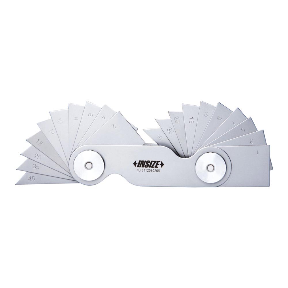 Winkellehre - 1°-45° - 20 Pieces