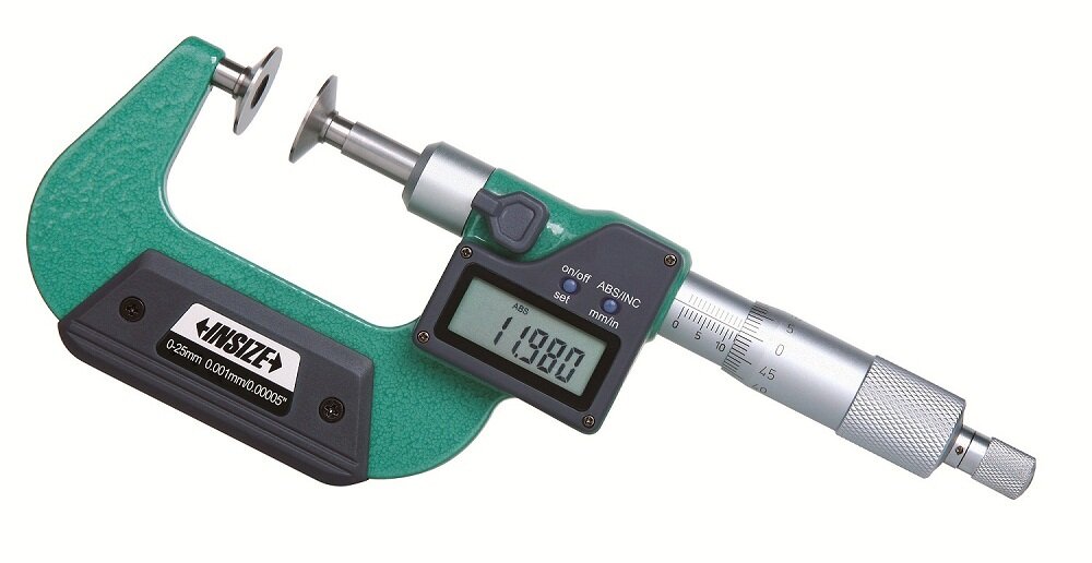 Digital Zahnweiten-Mikrometer / Bügelmessschraube mit nicht drehender Spindel