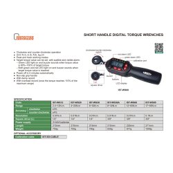 Digital Drehmomentschl&uuml;ssel mit kurzem Griff1/4"