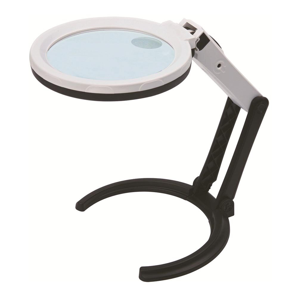 Dreiwege Lupe mit Beleuchtung - 2x/4x