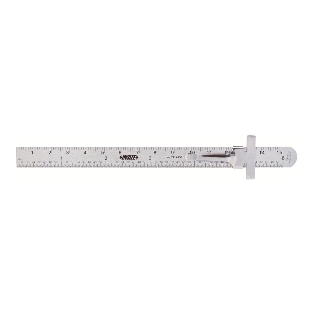 Taschenlineal mit Schiebeclip - 150mm/6"