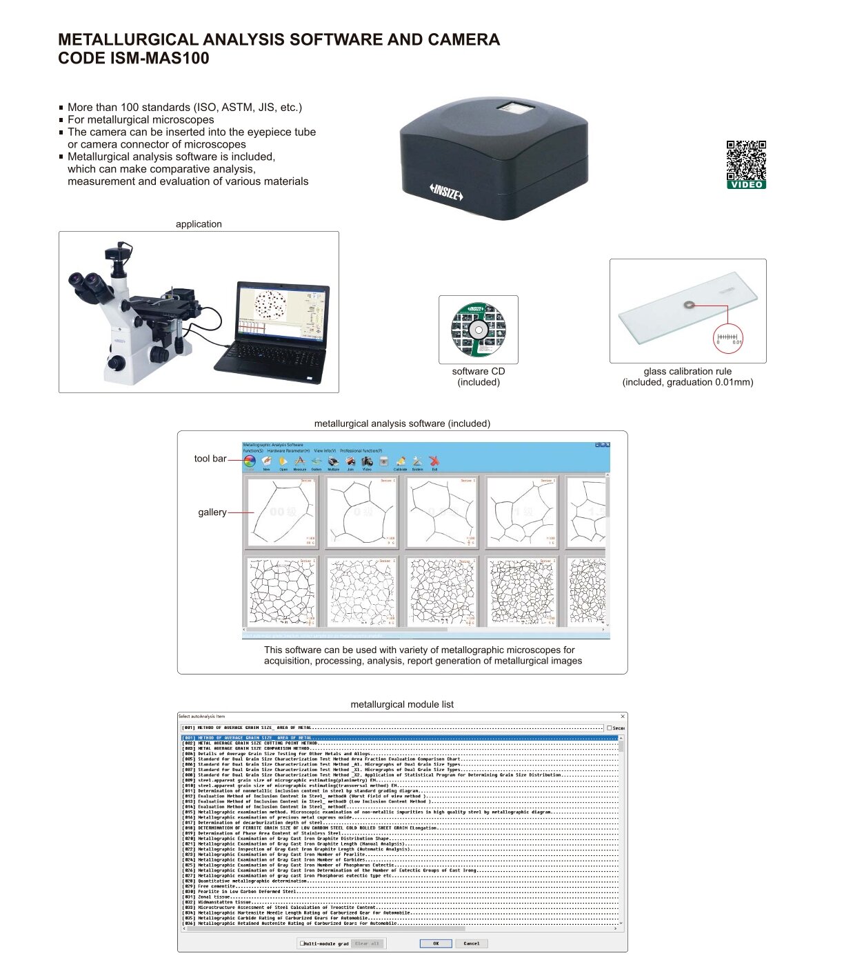 USB-Kamera und Software für metallurgische Analyse