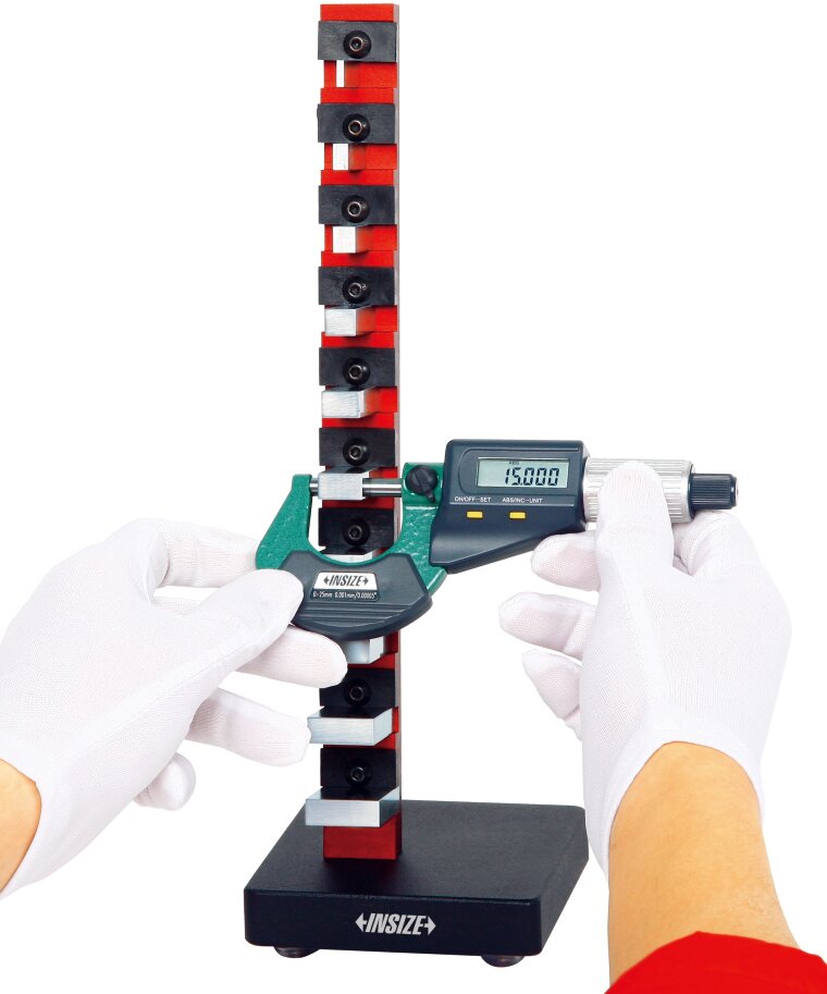Einstellnormal für Bügelmessschrauben/ Mikometer - Legierter Stahl - 0-25mm