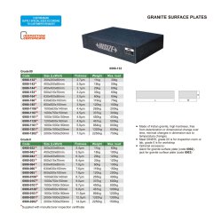Mess- und Kontrollplatte aus Granit - Klasse 00 - 800x500x100mm