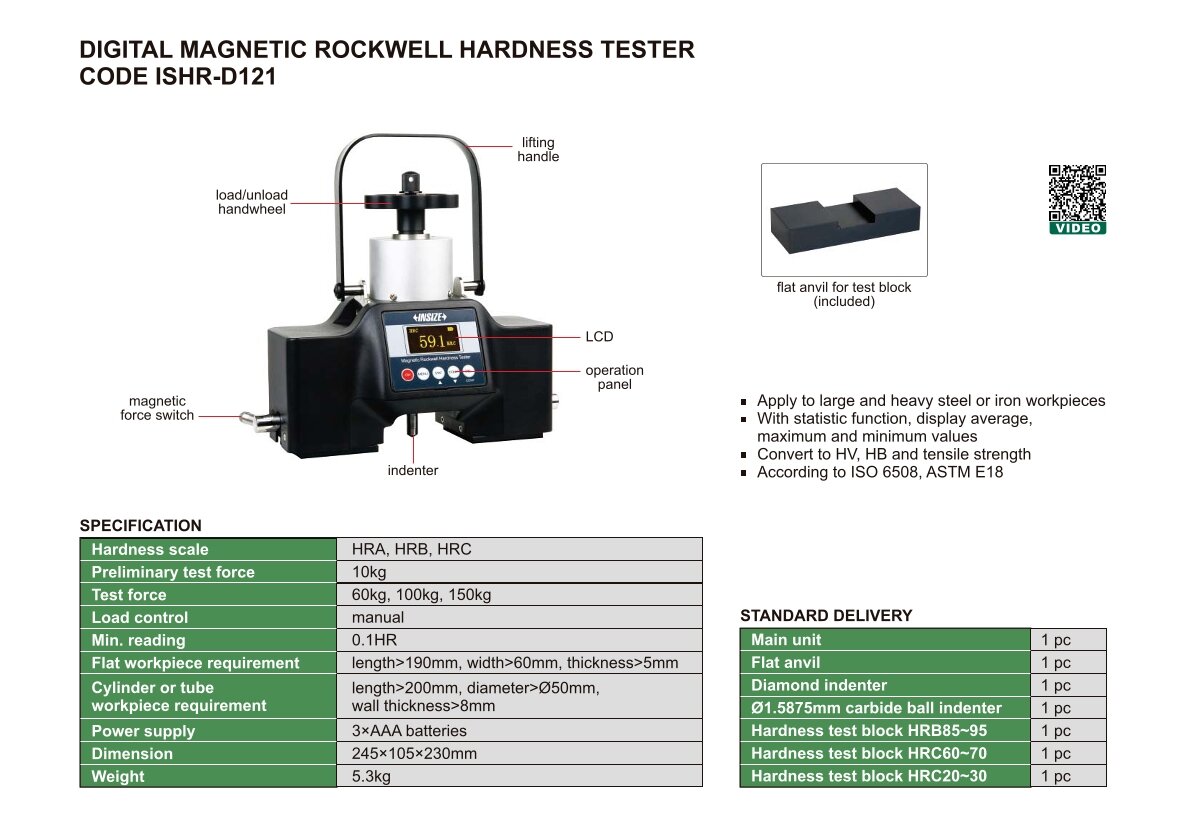 Digital Magnetkraft Rockwell-Härteprüfgerät - 10kg