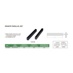 Granit-Parallelenunterlagen, Satz - 250x25x40mm