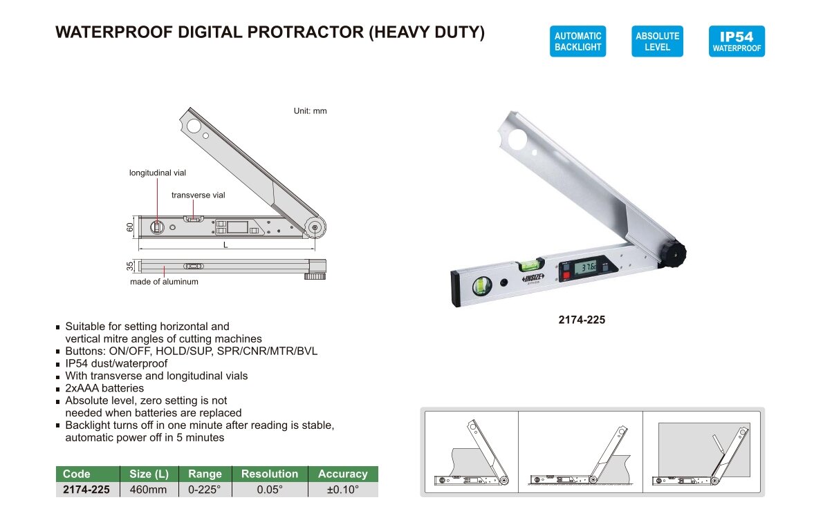 Digital Winkelmesser - 460mm