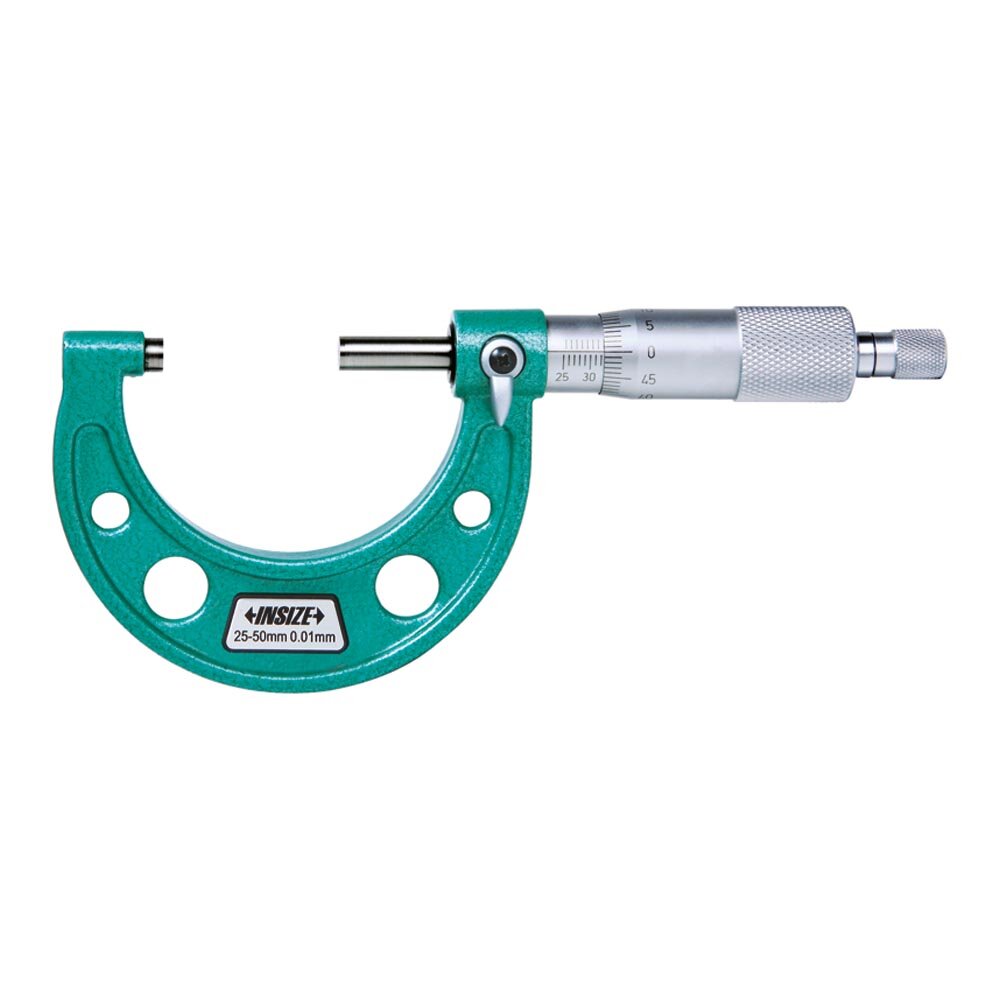 Mikrometer / Bügelmessschraube mit Gefühlsratsche für Einhandbedienung - Metrisch (Ratschenanschlag) - 25-50mm