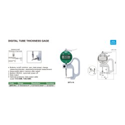 Digital Dickenmessger&auml;t f&uuml;r Wanddickenmessung - 0-10mm - 0.01mm