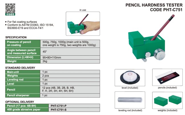 Bleistift-Härteprüfer