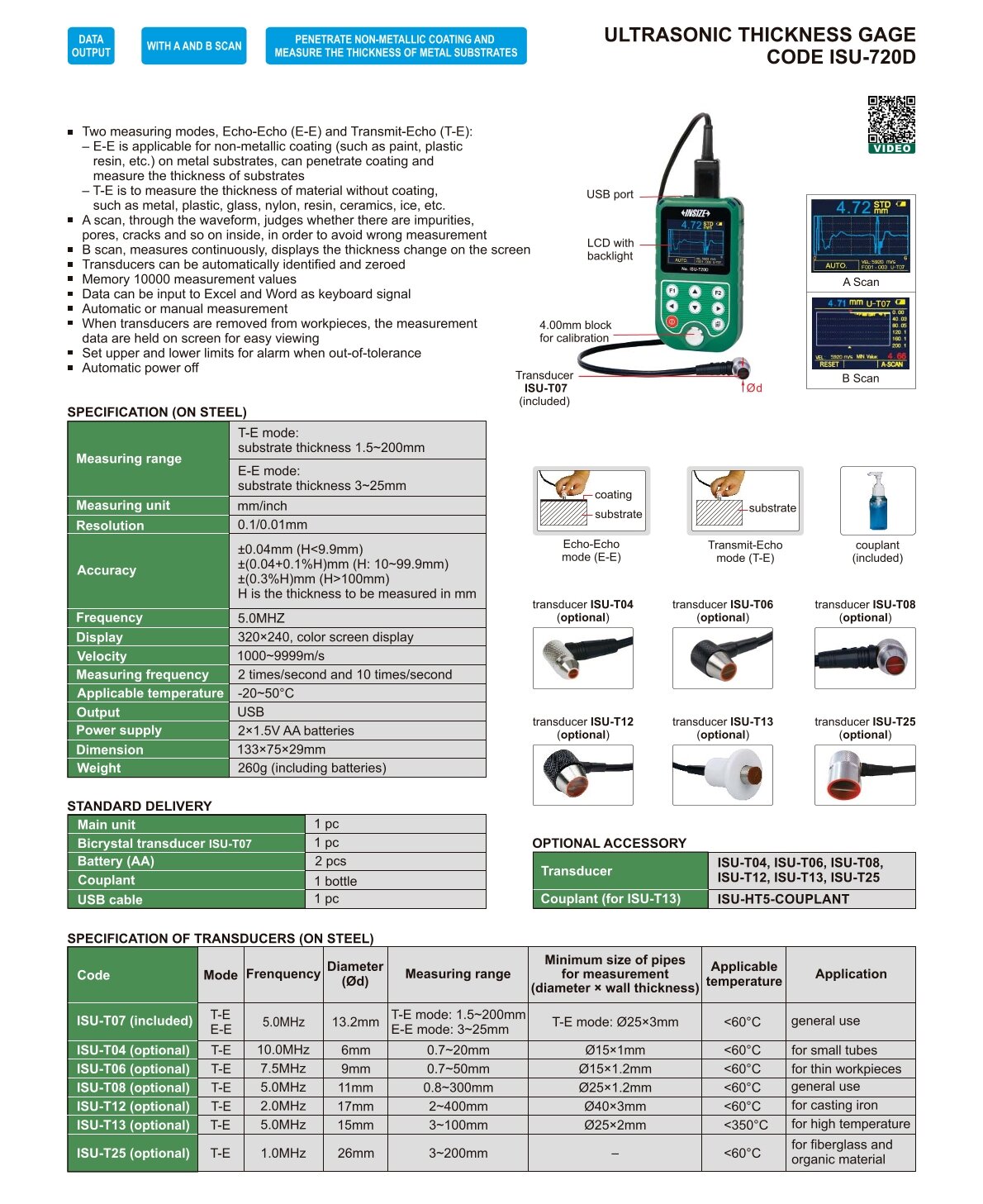 Ultraschall Dickenmessgerät