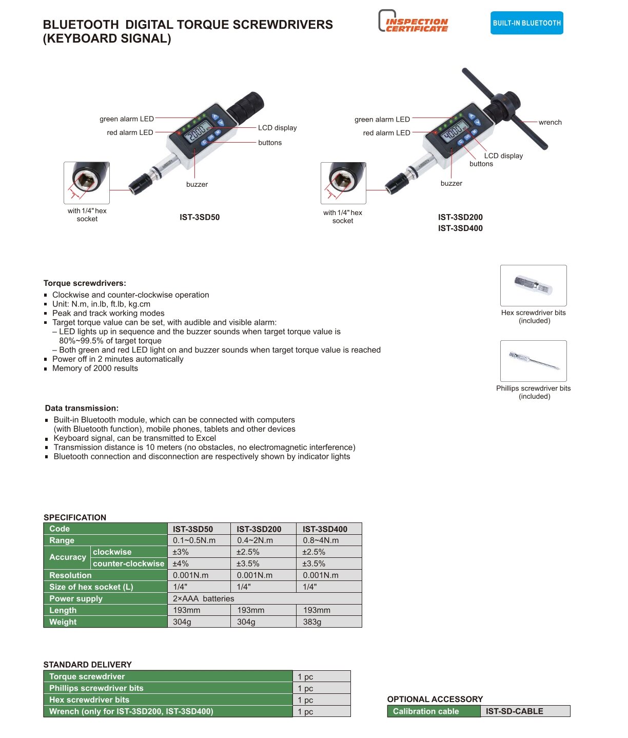 Digitaler Drehmoment Schraubendreher mit Bluetooth