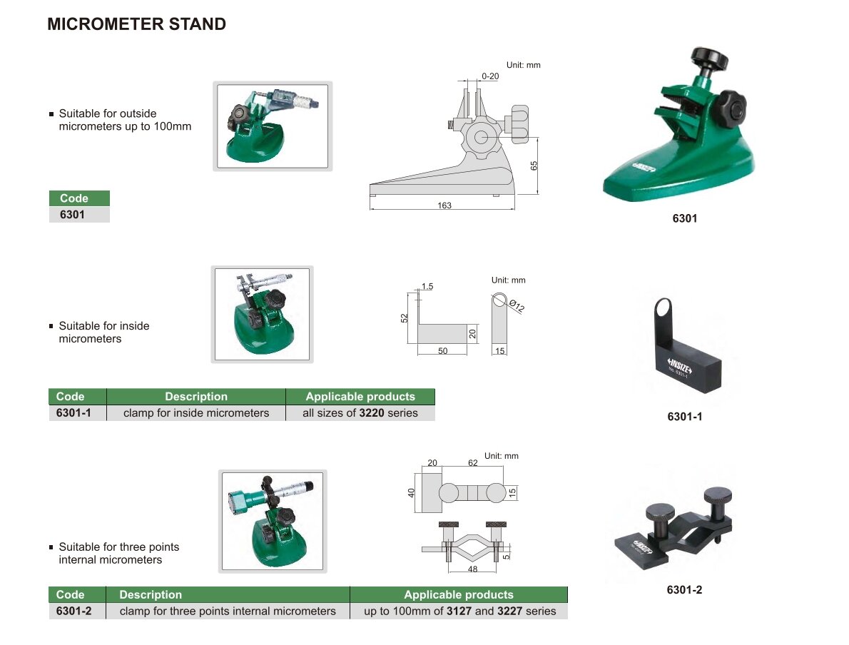 Ständer für Mikrometer / Bügelmessschrauben
