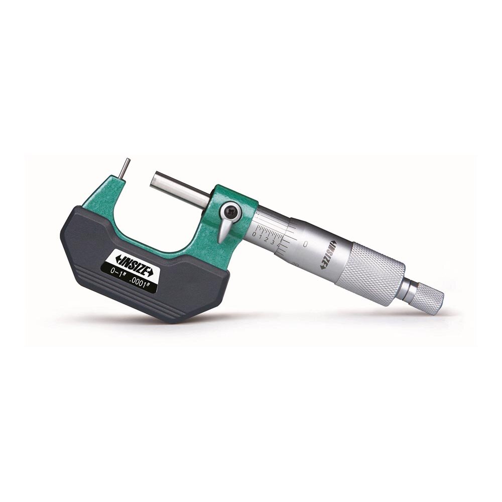 Mikrometer / Bügelmessschraube mit zylinderförmigem Amboß - 0-25mm - Type E