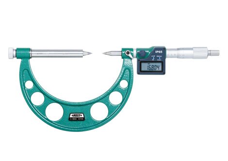 Digital Mikrometer / Bügelmessschraube zur Messung des Fusskreises von Zahnrädern