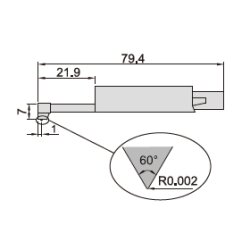 Messtaster 2µm/60° für sehr hohe Genauigkeit
