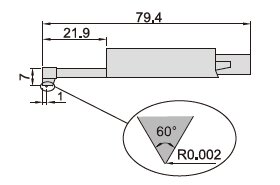 Messtaster 2µm/60° für sehr hohe Genauigkeit