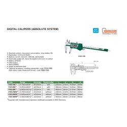 Digital Messschieber mit Absolut-System - mit Daumenrolle - 0-200mm