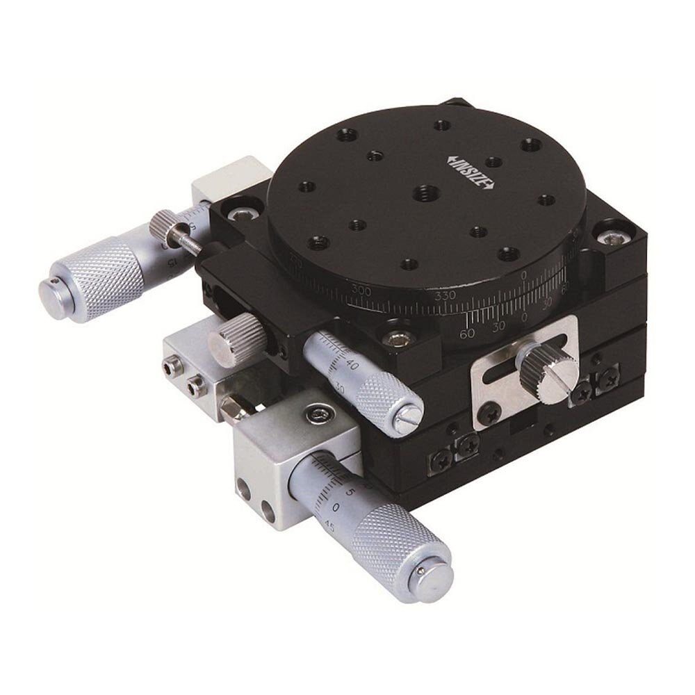 XY-Zweiachsen Linearpositionier- und Drehtisch - 360°grob - 60x60mm - +/- 6.5mm