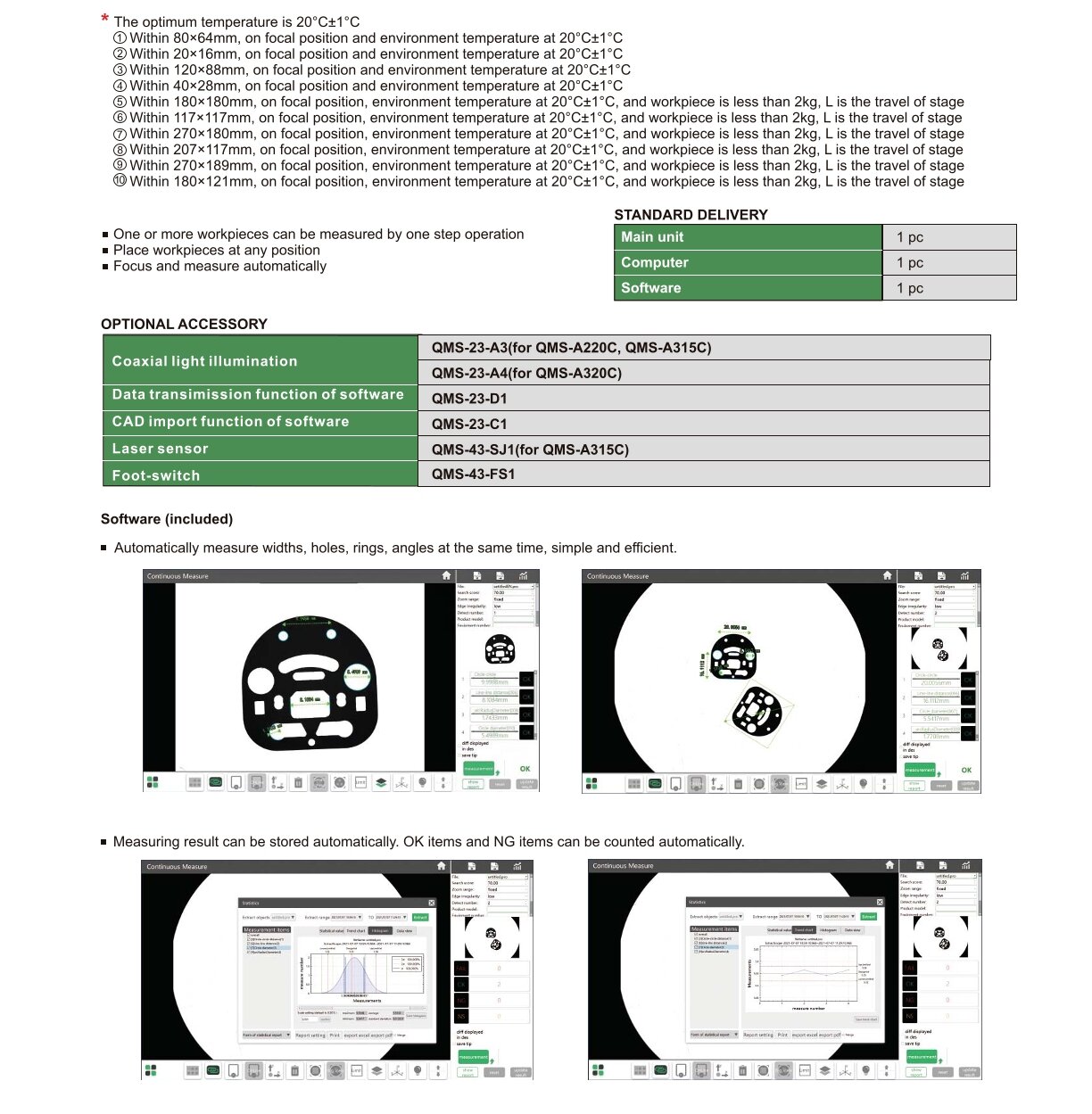 Vollautomatisches Video-Messsystem mit "Stitching"-Funktion